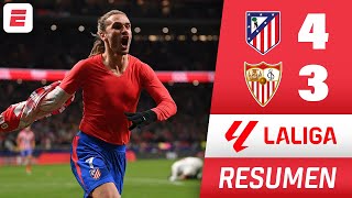 REMONTADA ÉPICA del ATLÉTICO DE MADRID 43 vs SEVILLA con DOBLETE de GRIEZMANN  RESUMEN  La Liga [upl. by Gothart]