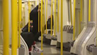 Inside Circle Line Train District and Circle Lines Victoria Underground Station Victoria Street [upl. by Birdt]