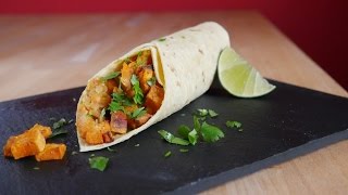 Vegetarische Wraps die du lieben wirst 😍 Mit Süßkartoffel  Lets Cook [upl. by Sardella]