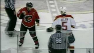 Bryan Allen vs Jarome Iginla Jan 4 2007 [upl. by Sillig]