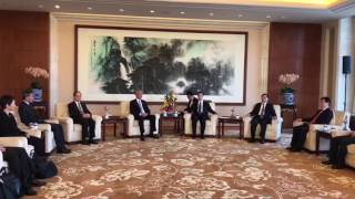 Chinese vicepremier Zhang Gaoli welcomed DPM Teo Chee Hean and delegation [upl. by Millur]