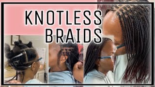 Knotless Braids for the WIN  Hair Braiding [upl. by Mitzi]