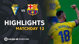 Highlights Cádiz CF vs FC Barcelona 21 [upl. by Aifoz]