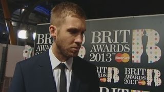 Brit Awards Calvin Harris says he loves One Direction [upl. by Eicyaj]