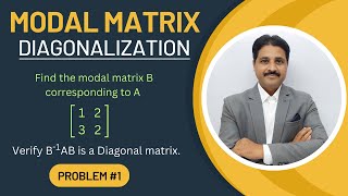 MODAL MATRIX  DIAGONALIZATION OF MATRIX SOLVED PROBLEM 1 TIKLESACADEMY [upl. by Fadil]