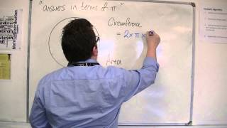 GCSE Maths from Scratch 2104a Circles Leaving answers in terms of Pi [upl. by Oiruam386]