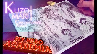 Speed Drawing FULL PAGE Izuku Midoriya  My Hero Academia  Anime Manga Sketch [upl. by Roana]