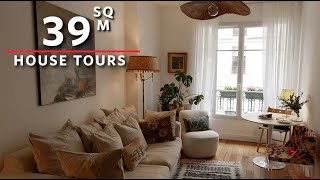 Tour an Interior Designers 39m² Paris apartment a One Bedroom in Central Paris [upl. by Tess]