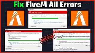 HOW TO FIX ALL ERRORS AND CRASHES ON FIVEM [upl. by Aveneg801]