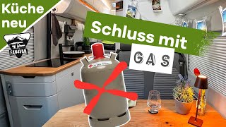 Induktionsherd im Wohnmobil  mit Küchenumbau gasfrei im Camper [upl. by Thgiled550]