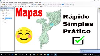 Vídeo Aula 01  Usando o ArcMap Para Fazer Mapas  Moçambique [upl. by Jinny]