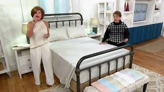 Northern Nights 400TC 100 Cotton Sateen Wrinkle Defense Sheet Set on QVC [upl. by Davison]