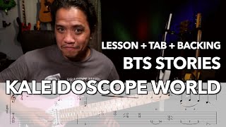 Kaleidoscope World Lesson and BTS Stories  With onscreen TAB  Backing Track [upl. by Dirtsa261]