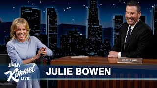 Julie Bowen on Guest Hosting Kimmel MAYBE Causing Jacob Elordi’s Break Up amp New Podcast Quitters [upl. by Asillam]