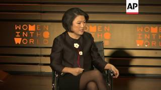 Zhang Xin Talks Trump Economy At Womens Summit [upl. by Metts]