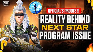 What Happened to the Next Star Program Issue  All Details and Proofs  PUBGM [upl. by Royall]