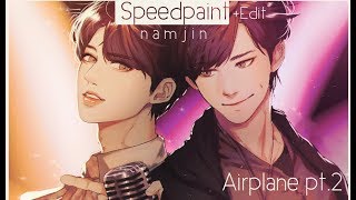 SPEEDPAINT  BTS َAirplane pt2  NAMJIN [upl. by Neelia487]