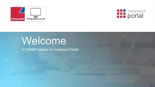 WEBINAR Expand your digital strategy with Cargospot Portal [upl. by Busch]