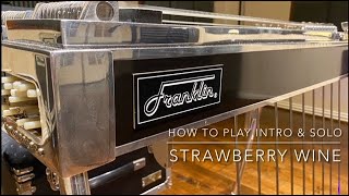 How To Play Intro amp Solo Strawberry Wine by Deana Carter Pedal Steel Guitar [upl. by Moffit]