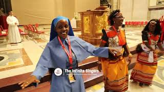 Nuns dance ever seen at 60th Canonisation Anniversary of the Ug Martyrs St Peters Basilica Vatican [upl. by Muna33]