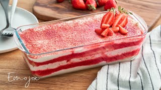 Strawberry Tiramisu Recipe  Emojoie [upl. by Canotas]