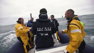 TOP DÉPART DE LA PREMIÈRE COURSE EN SOLO POUR CLARISSE CREMER  VOILE BANQUE POPULAIRE [upl. by Nolrah]