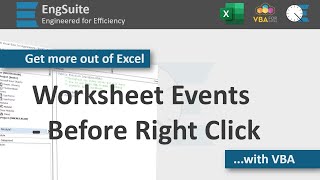 Worksheet Before Right Click Event Handler  Excel VBA [upl. by Carmela]