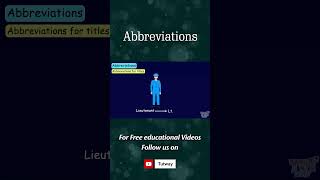 Abbreviation Definition amp Example  Learn Abbreviations  Abbreviations for titles  English shorts [upl. by Eerehs]