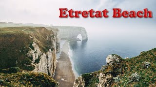 Etretat The Beach and the Falaise dAmont  White Chalk Cliffs and Arches Normandy France Shorts [upl. by Bartolemo]