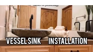 Vessel sink installation बाथरूम सिंक स्थापना Bathroom sinkHow to install a sink [upl. by Annaiek]