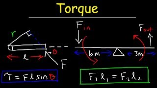 Torque Basic Introduction Lever Arm Moment of Force Simple Machines amp Mechanical Advantage [upl. by Hound695]