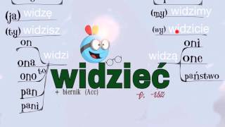 POLISH FOR BEGINNERS Widzieć to see Conjugation [upl. by Ensoll]