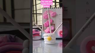 Easy clay craft ideasDiy cute pen holder shorts diy clay youtubeshorts [upl. by Nivek]