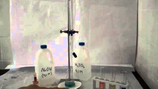 Titration 2 Sulfuric acid Sodium hydroxide [upl. by Tamarra]