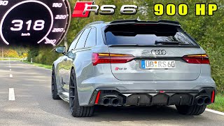 900HP AUDI RS6 C8  0100 100200 200300  POV on AUTOBAHN [upl. by Snah359]