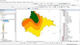 Crear un mapa de Isoyetas precipitación en ArcGIS 105 [upl. by Merrick]