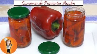 Conserva de Pimientos Asados  Receta de Cocina en Familia [upl. by Delacourt]