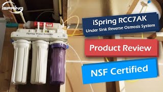 Product Review  iSpring RCC7AK NSF Certified Reverse Osmosis Water Filter System  Bestselling RO [upl. by Courtland49]