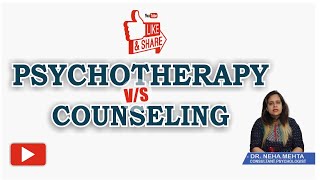 Psychotherapy vs Counseling  Difference between Psychotherapies amp Counselling explained in Hindi [upl. by Merl]