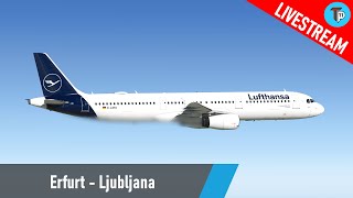 XPlane 11  Erfurt  Ljubljana EDDE  LJLJ  Airbus A321  Lufthansa  IVAO [upl. by Nosrettap]