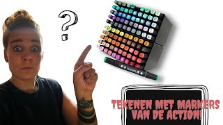 TEKENEN met Alcohol TWIN Markers van de ACTION  Review [upl. by Carleen40]