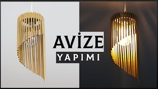 Pipetten Avize Yapımı  Geri Dönüşüm Fikirleri avize [upl. by Lebasy]