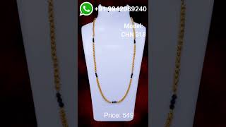 Latest 1 Gram Gold Mangalsutra Design goldplatedchain Black Beads Chain Designs shortsfeed 🤩 [upl. by Lozano138]