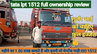 tata lpt bs6 1512 full ownership review 105 ton  22 feet cargo body 🙂🙂 [upl. by Antoni]