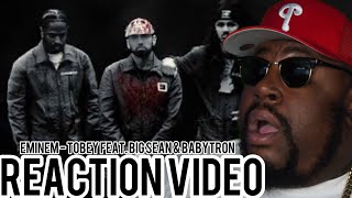 Eminem  Tobey feat Big Sean amp BabyTron Official Music Video REACTION [upl. by Yllus]