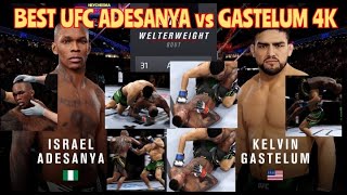 ISRAEL ADESANYA vs KELVIN GASTELUM  BEST UFC MATCH  UFC 4  4K 2022  XBOX  PS5  HINDI [upl. by Kcaz]