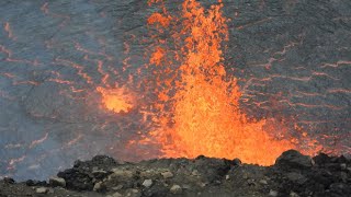 Kīlauea summit eruption in Halemaʻumaʻu crater  southern crater rim  October 2 2021 [upl. by Odarnoc]