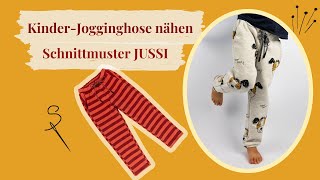 Jogginghose für Kinder nähen mit Schnittmuster JUSSI [upl. by Verina999]