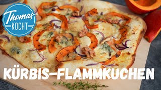 Knuspriger KürbisFlammkuchen mit Gorgonzola [upl. by Deacon138]