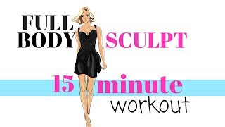 AT HOME WORKOUT FULL BODY SCULPTING  TONING EXERCISES FOR ARMS THIGHS WAIST AND ABS  LOW IMPACT [upl. by Ayortal959]